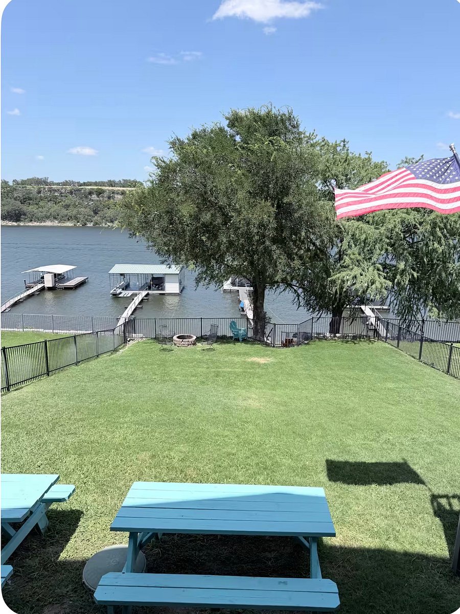 Back patio lake view