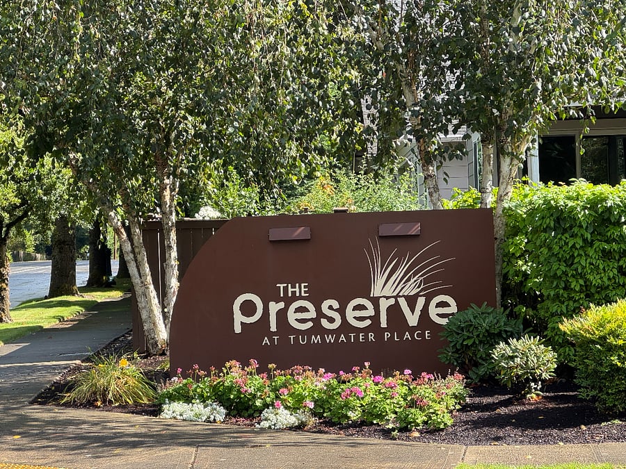Monument sign at entrance