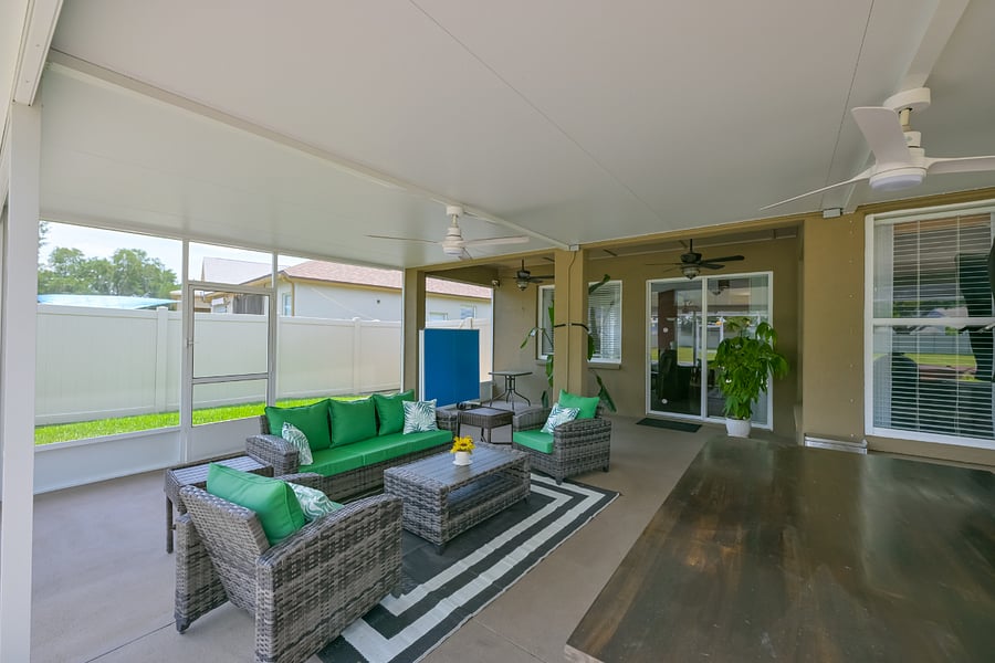 Ceiling fans overhead