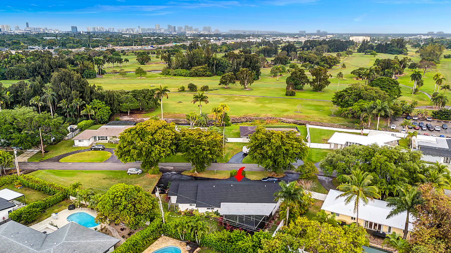 Public Golf course across the home