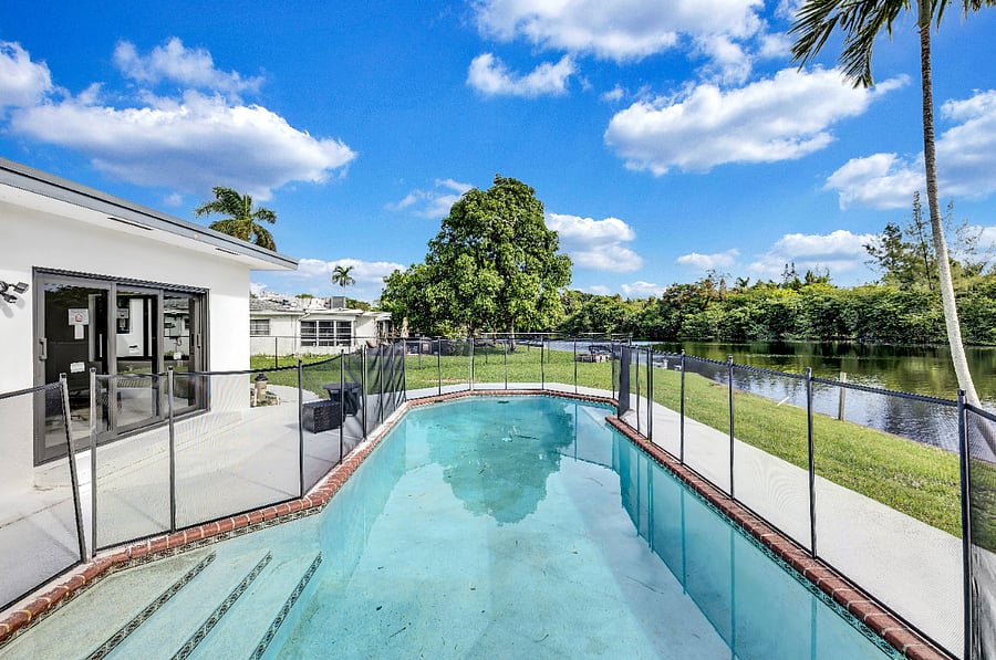 Heated pool with gorgeous water views