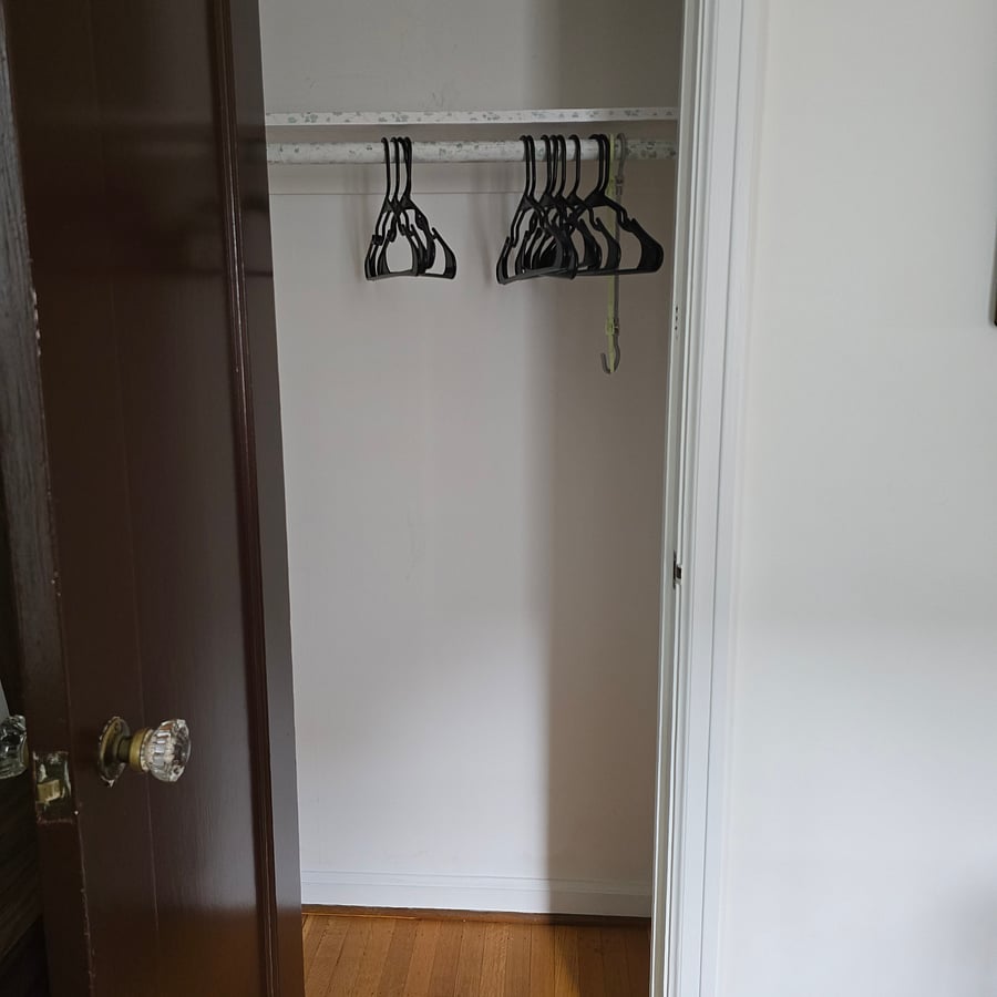 Closet with hangers