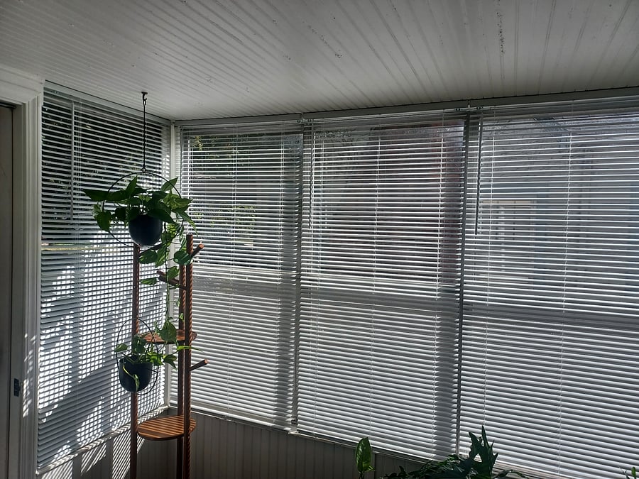 New blinds changed the aesthetics and the feel of the space.