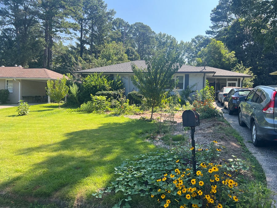 a view of the front of the house from the street