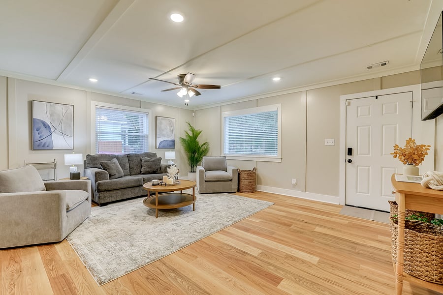 Relax in a comfy, spacious living room- equipped with internet TV.