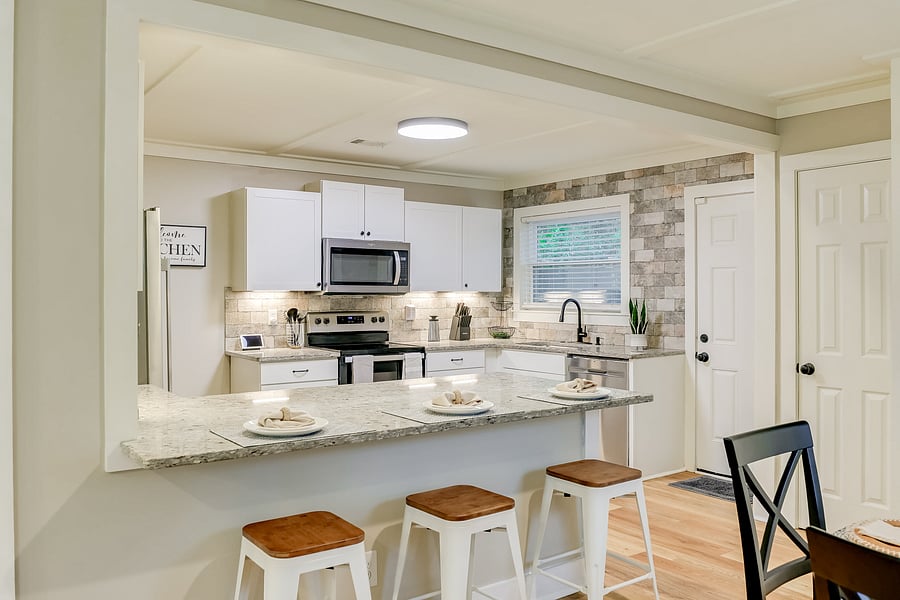 Enjoy extra kitchen seating at the counter.