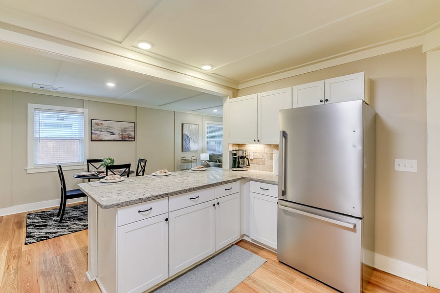 Enjoy this new kitchen with a full-size refrigerator