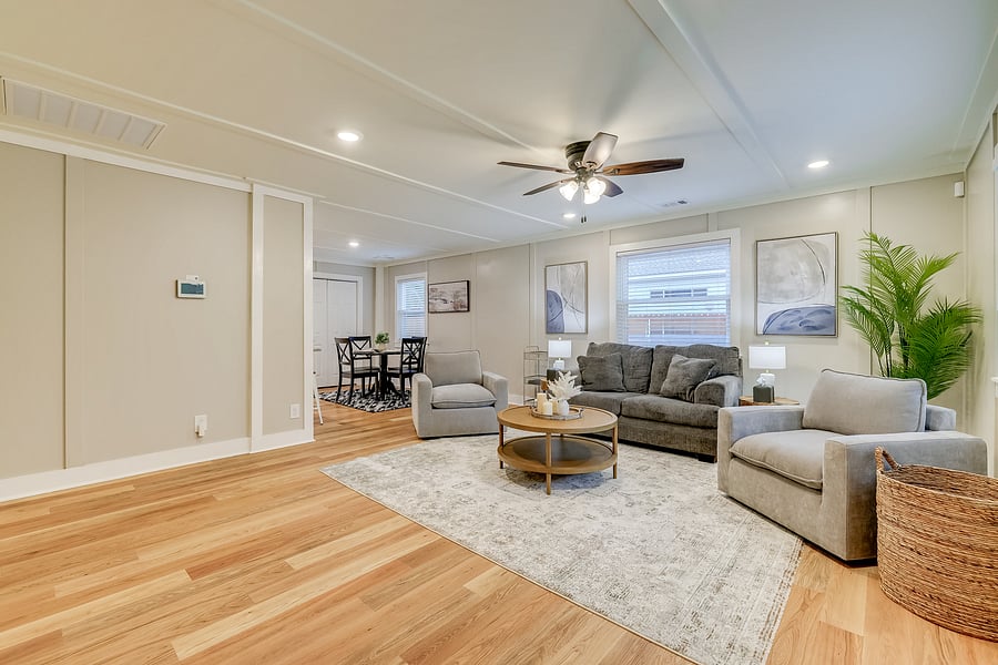 Relax in a comfy, spacious living room- equipped with internet TV.