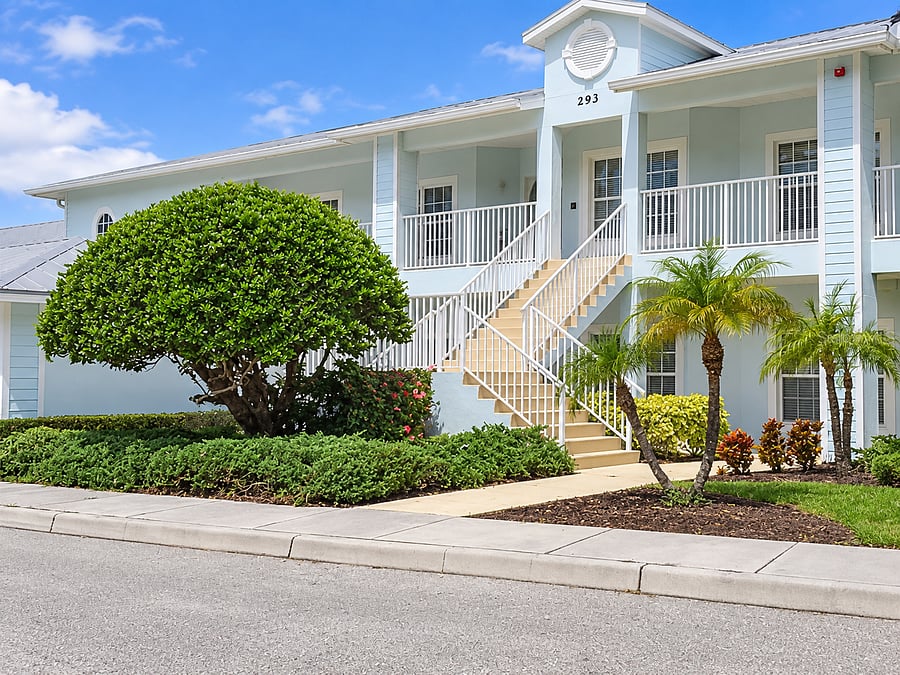 A look at the condo building and stair access helps you know exactly what to expect when you arrive.