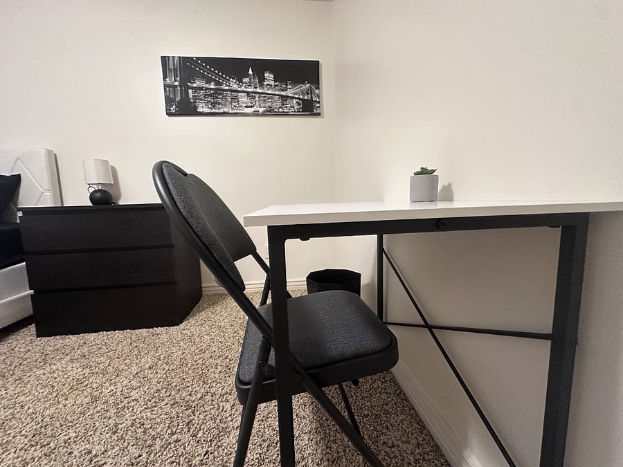 Dedicated desk and workspace
