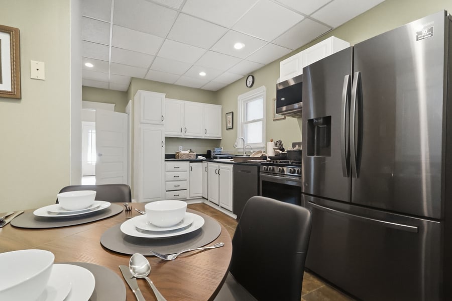 Kitchen dining table.