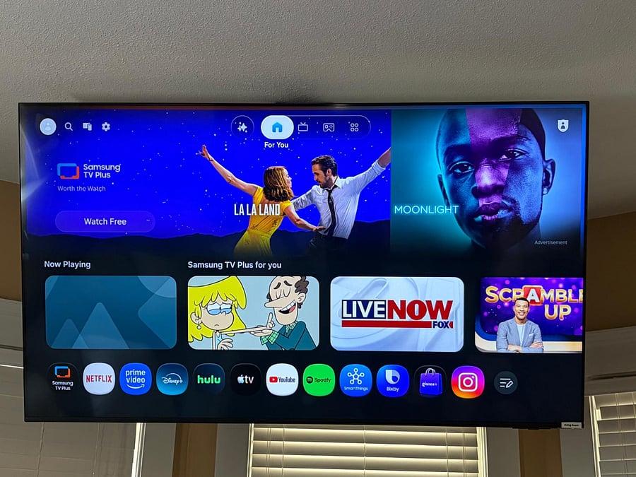 Smart 65 in TV in living area.