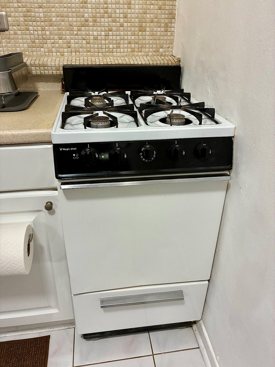 Small stove-top/oven but it does the trick!