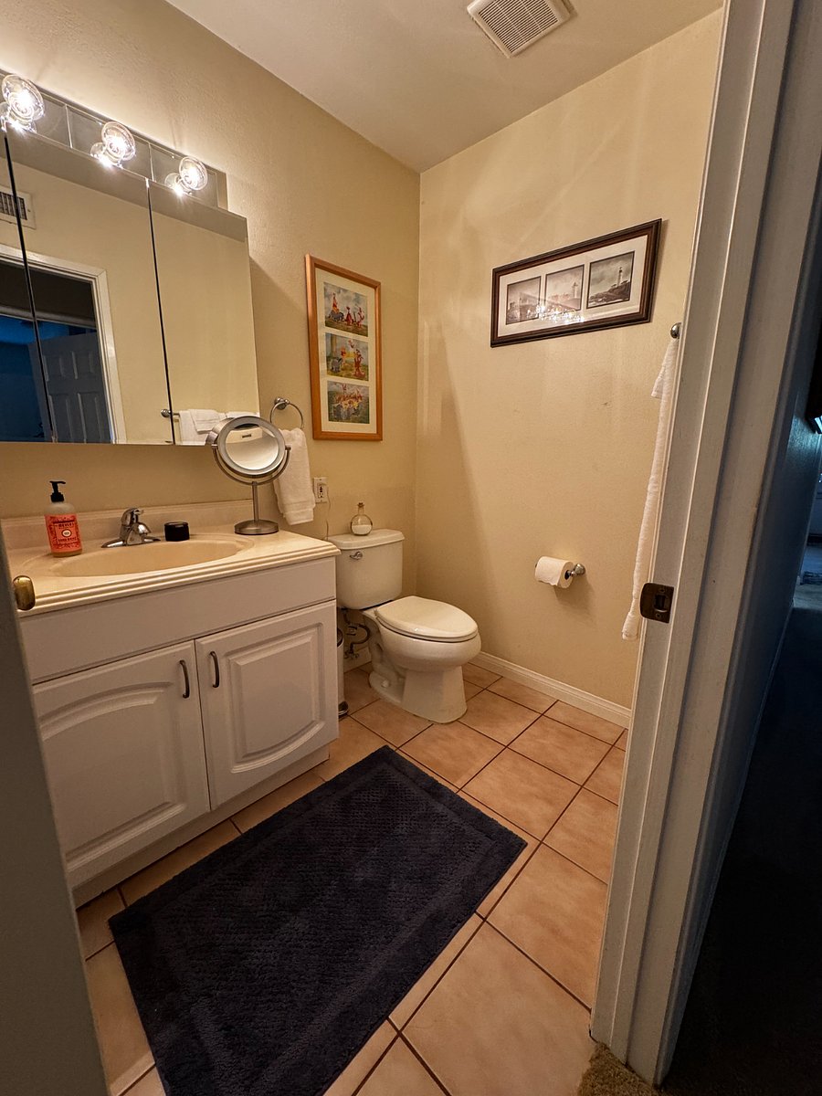 Bath with shower.