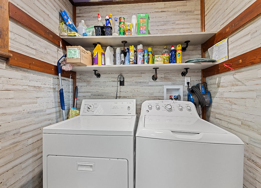 Washer and Dryer in the bath attached to King Bedroom