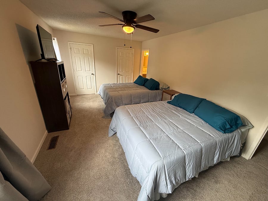 Two Queen Beds in secondary Bedroom