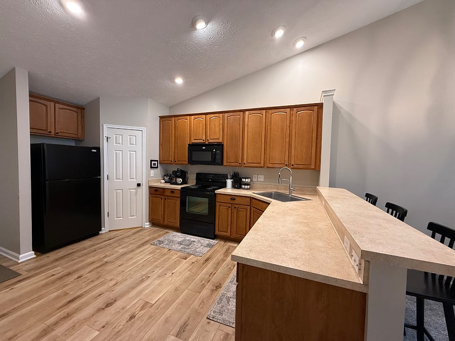 Spacious kitchen with all appliances. 