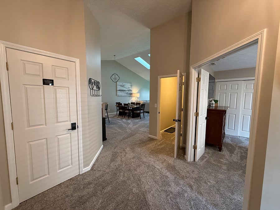 Entry area with bedroom to the right. 