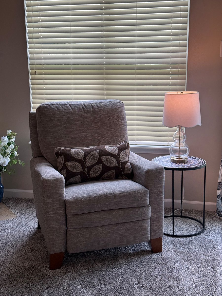 Reclining chair in living room. 