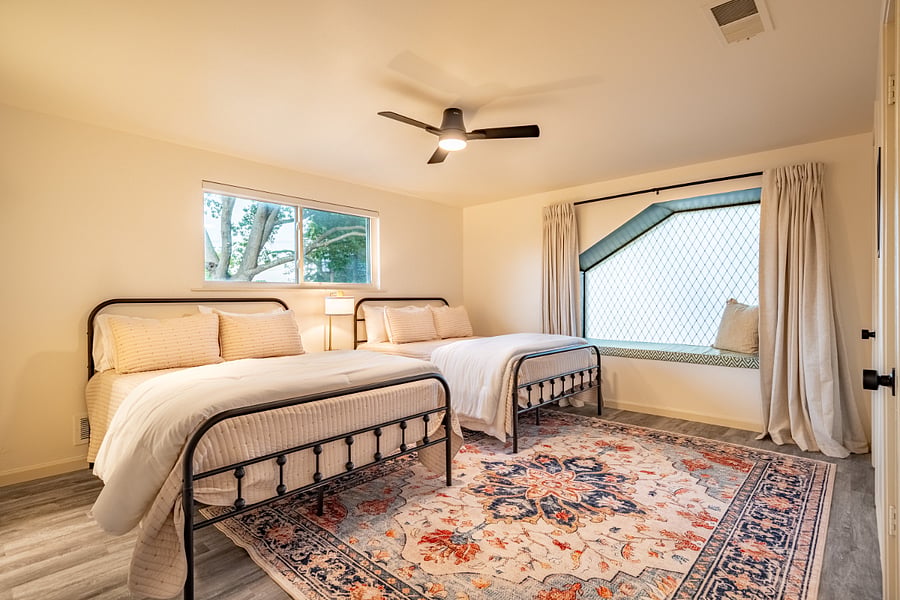 Upstairs bedroom 2 with 2 full beds