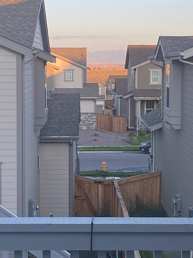 View from patio. The arsenal is only a few streets away