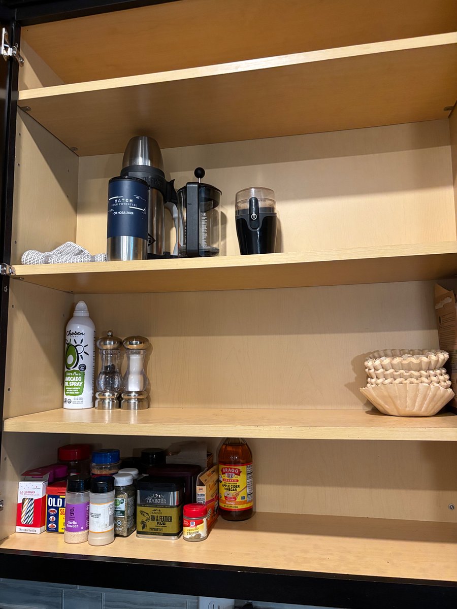 Plenty of coffee supplies and seasonings