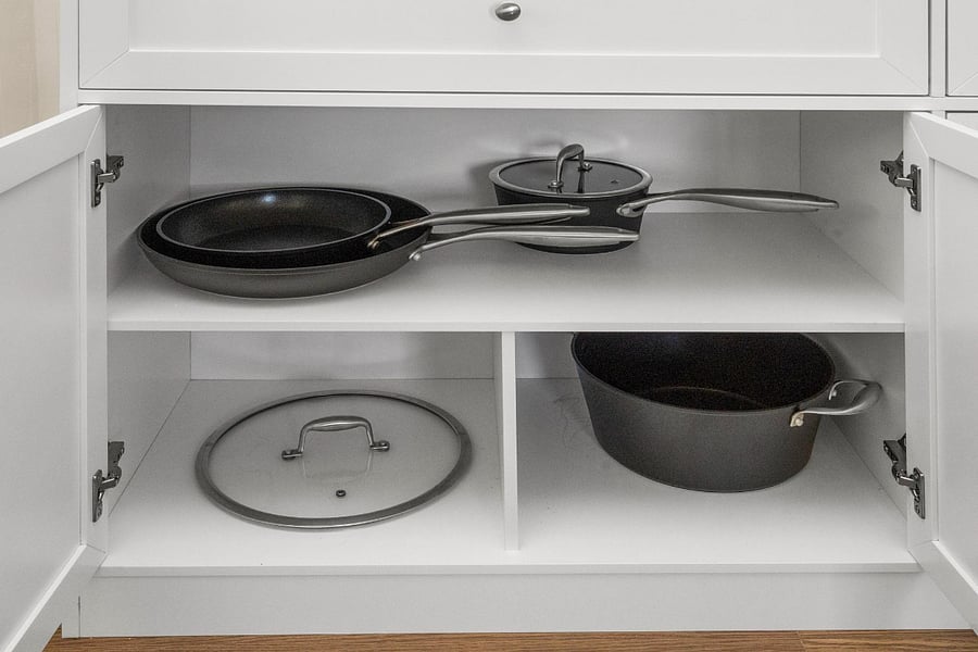 Cook like youre at home with a complete set of pots, pans, and kitchen essentials!