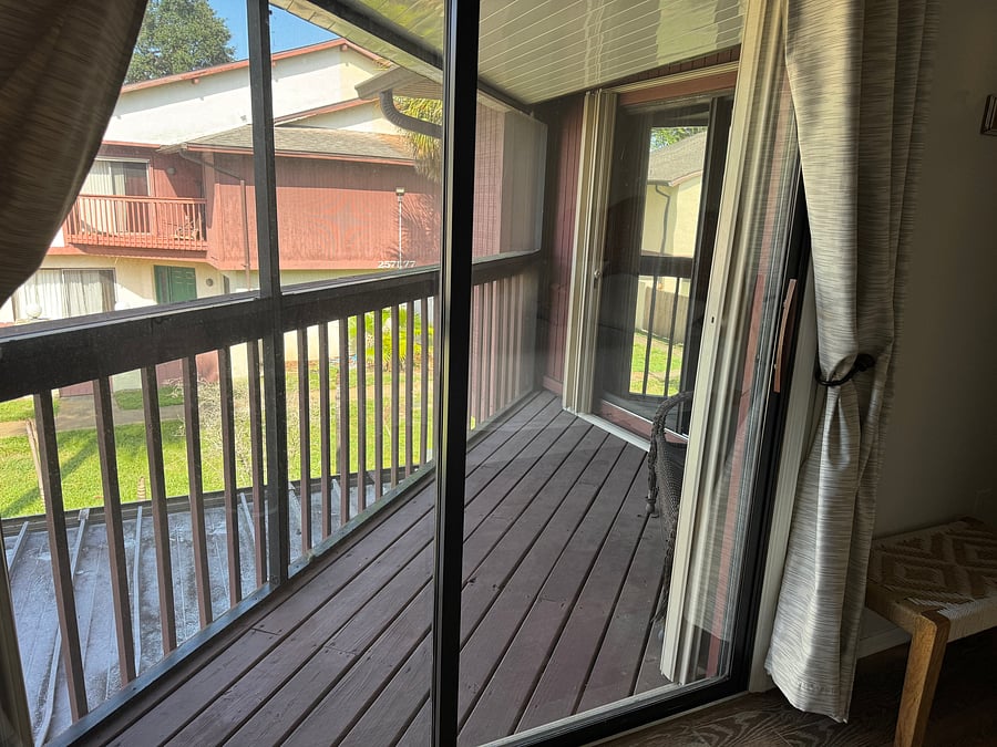 Looking out from main bedroom
