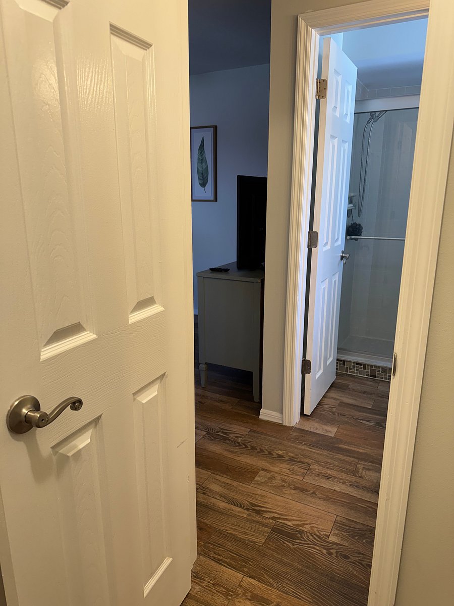 Looking out from walk in closet