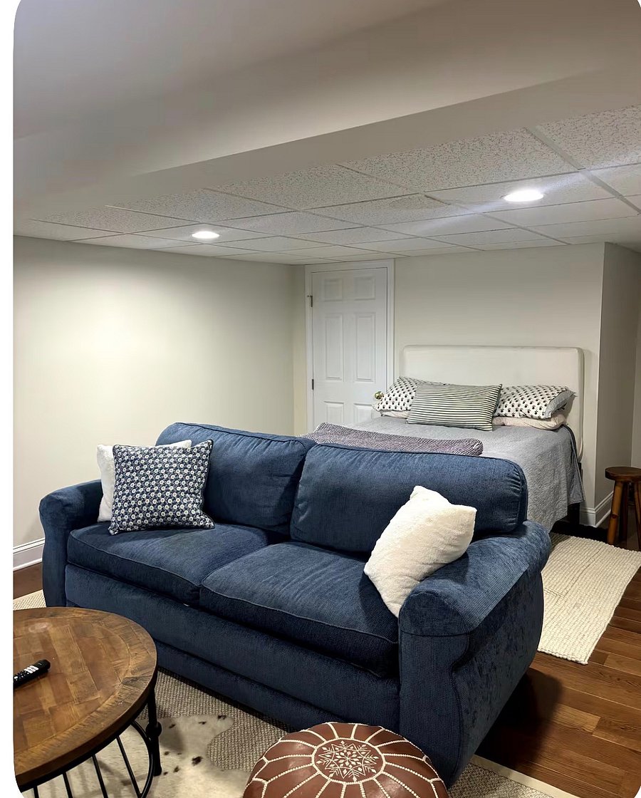 Downstairs double bed. Around the corner from the nook bed for privacy but still in the same vicinity.