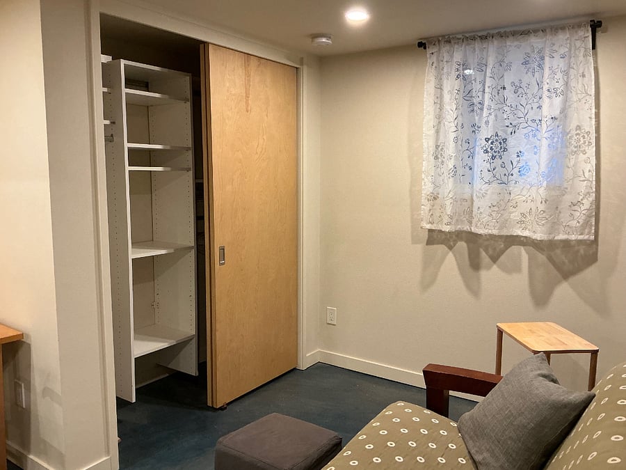 front room has closet with built-in organizer