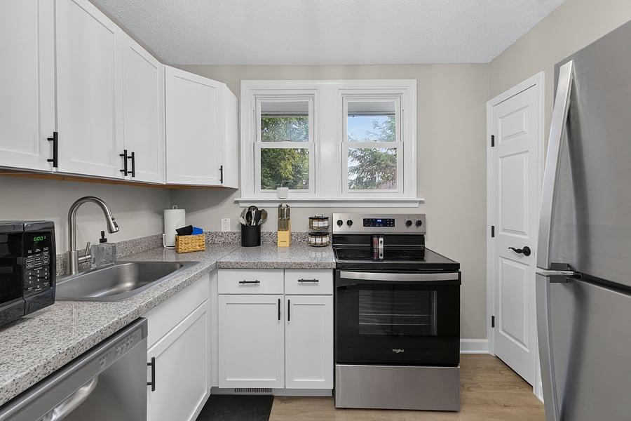 Kitchen- Microwave, toaster, pantry, electric appliances