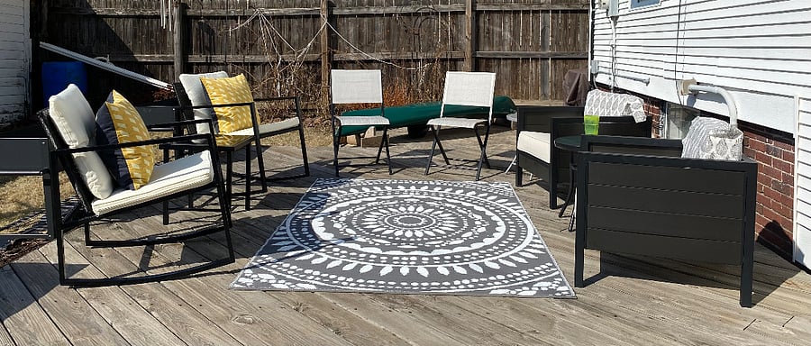 Private backyard deck.