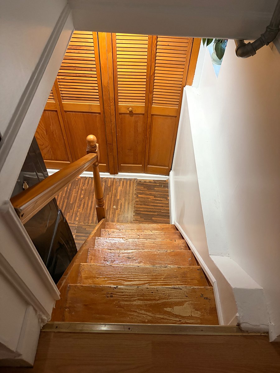 Stairs to the lower level laundry room
