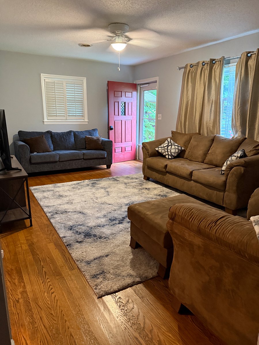 Comfortable living room with plenty of seating to choose from for guests or just to relax. 