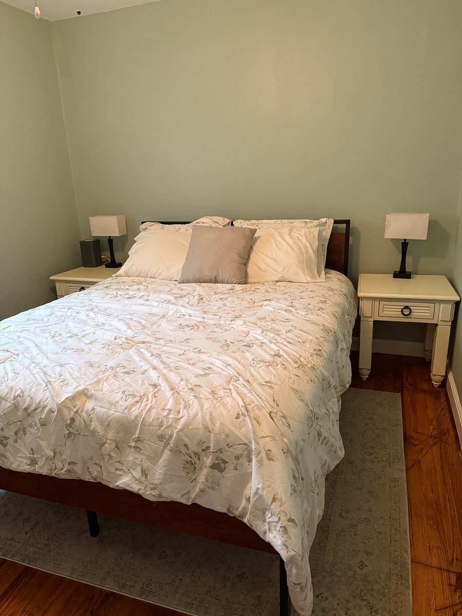Side table lamps have usb charging ports in the backs for your convenience.