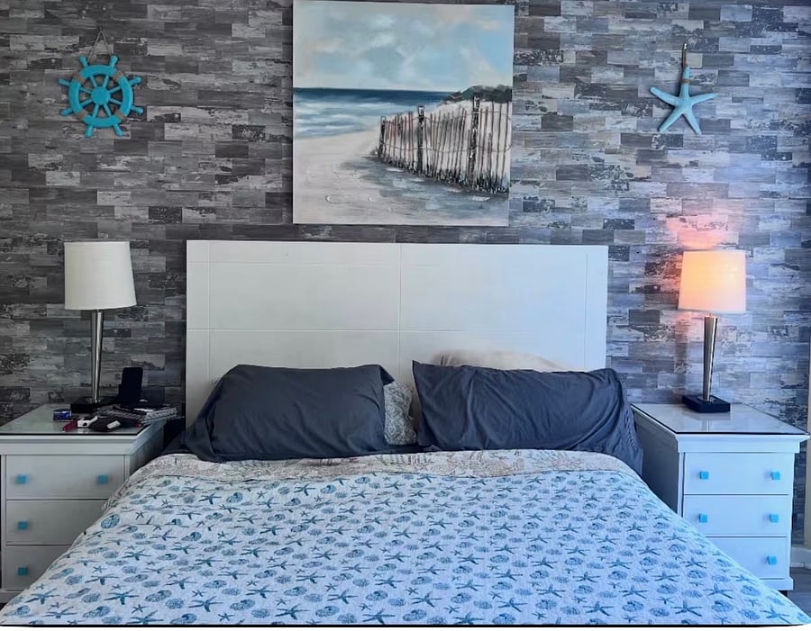 King size bed in master
