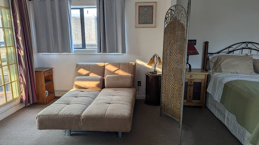 Upstairs bedroom sitting area