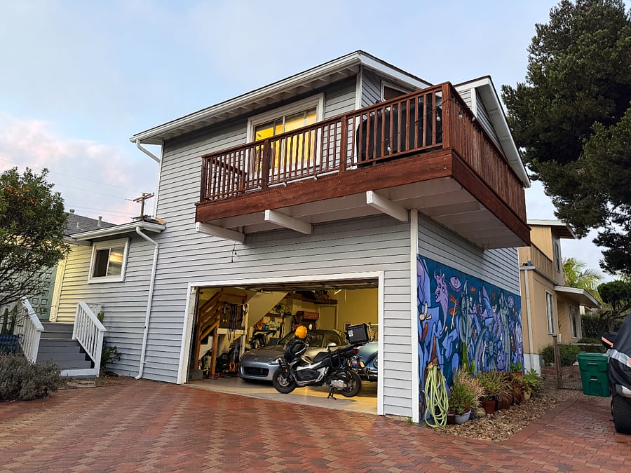 Garage and driveway
