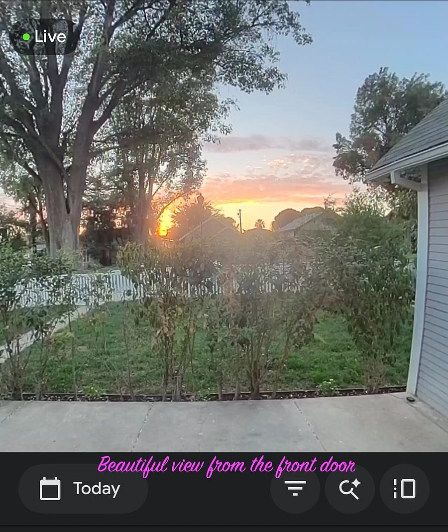 View from the front door