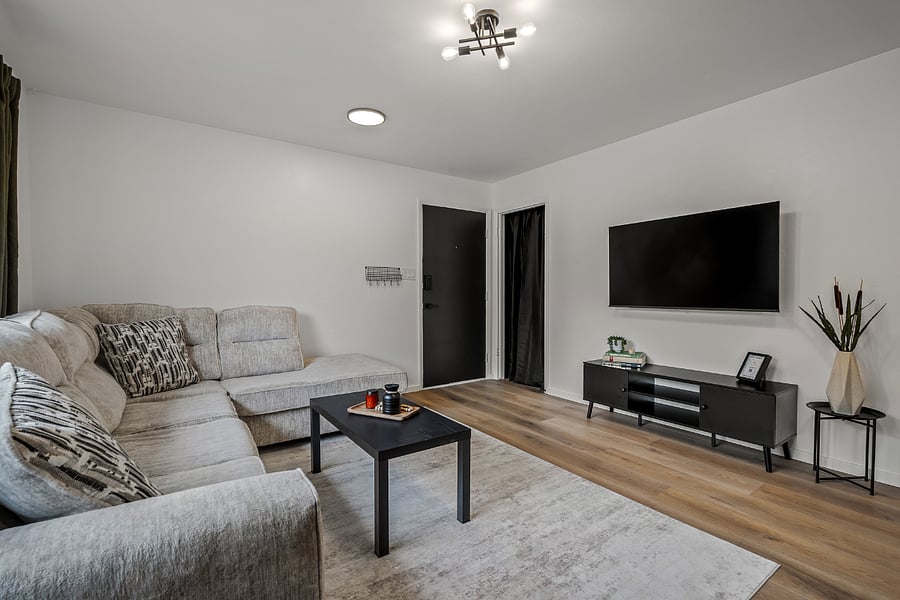 Welcome Home! Entry, Dining and Living space