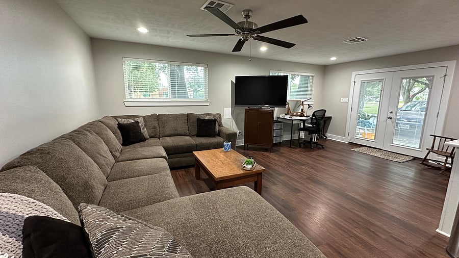 Living area and work desk