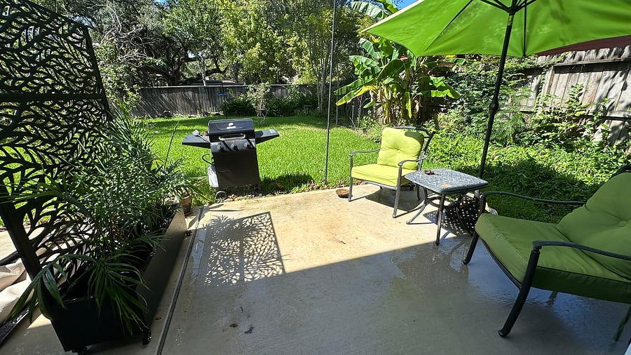 Dedicated back patio space