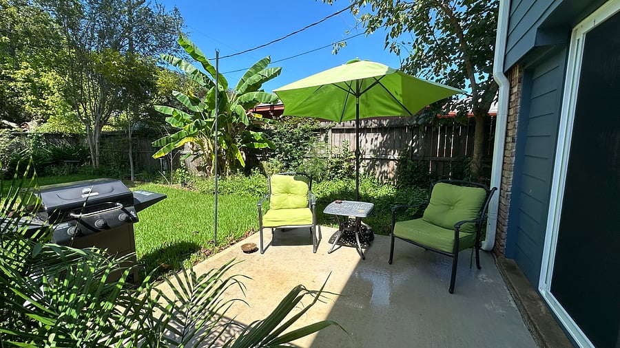 Dedicated back patio space