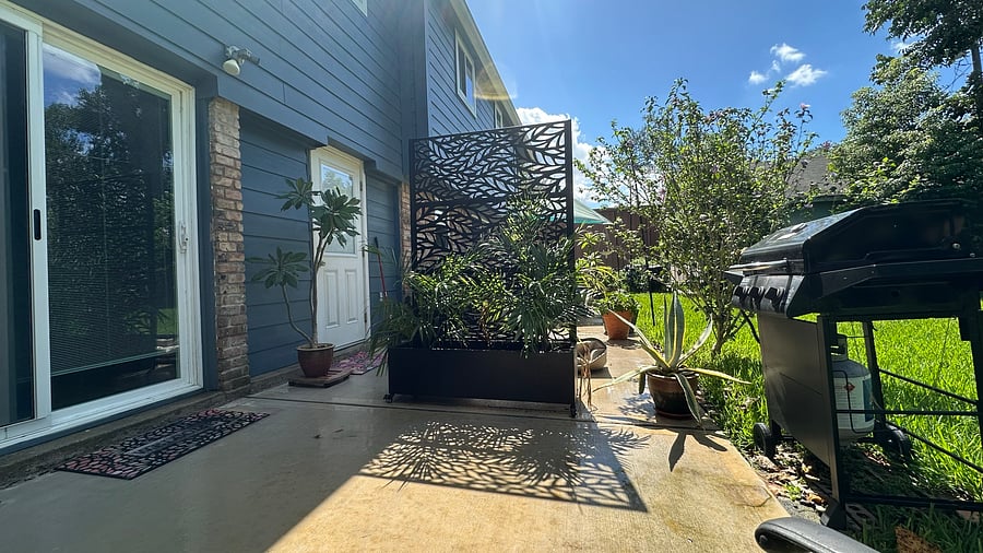 Dedicated back patio space