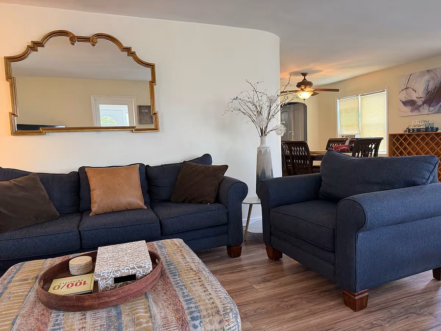 Living Room good sized and comfy furniture