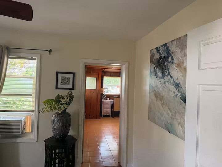 modern hallway in between second and third bedrooms