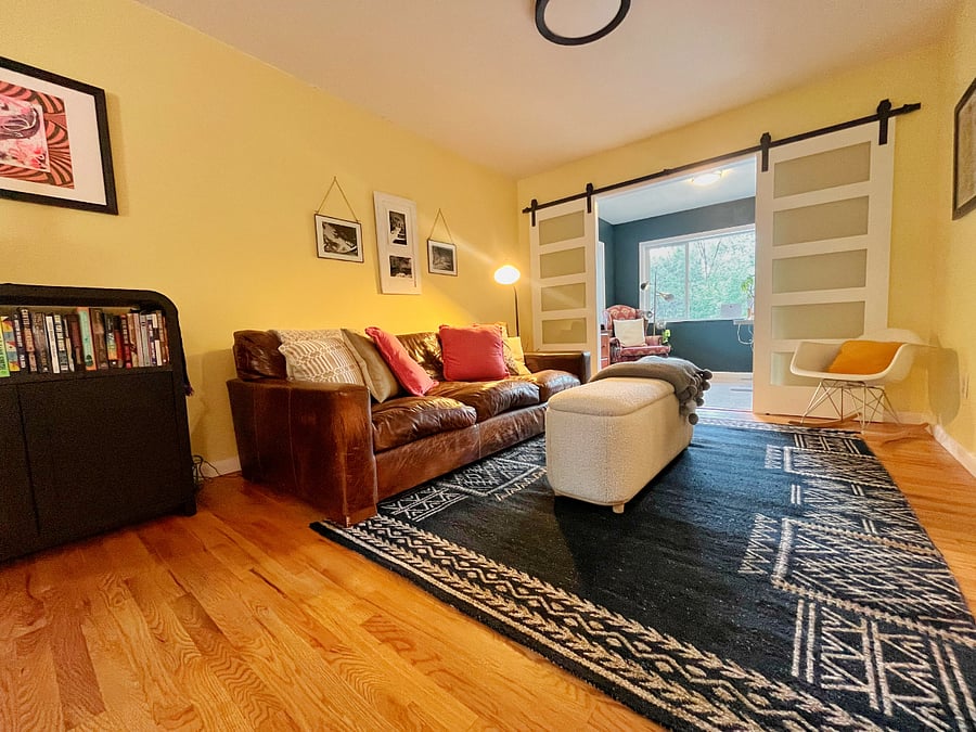 Second living room with view of the home office