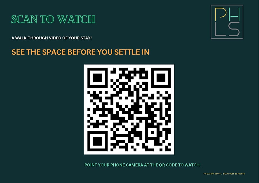 See the space before you settle in. Scan the QR code for a full walk-through video tour of your apartment.