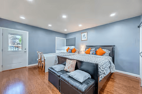 Bedroom 2 - comfortable and spacious, each room has a portable air conditioner